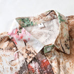 Viscose Botanical Abstract Print Button Up Shirt