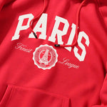 Paris Varsity Print Hoodie