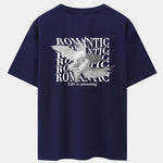 Romantic Doves Back Print Drop Shoulder Oversize T-Shirt