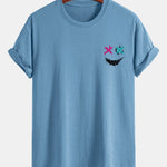 Regular Fit Evil Face Print Cotton T-Shirt