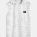 Sleeveless Waffle Hooded Vest