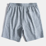 3 Pieces Geometric Jacquard Drawstring Shorts