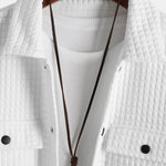 Quilted Waffle Jacquard Overshirt