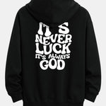 Slogan Back Print Relax Fit Hoodie