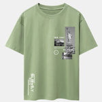 New York Architecture Print Drop Shoulder Oversize T-Shirt