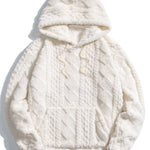 3 Pieces Geometry Jacquard Teddy Hoodies
