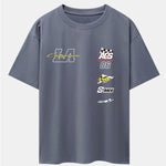 LA Racing Slogan Print Drop Shoulder Oversize T-Shirt