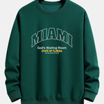 Miami Slogan Print Relax Fit Sweatshirt