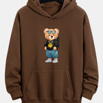 Hip Hop Bear Print Relax Fit Hoodie