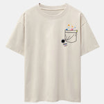 Pocket Planet Astronaut Print Drop Shoulder Oversize T-Shirt