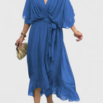 Nada | Elegant V Neck Dress