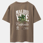 California Palm Tree Back Print Drop Shoulder Oversize T-Shirt