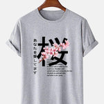 Slogan Cherry Blossom Print T-Shirt