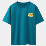 Happy And Sad Face Print Drop Shoulder Oversize T-Shirt