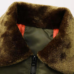 Quilted Lined Bomber Jacket With Faux Fur Collar
