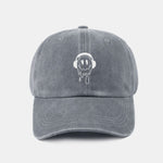 Smiling Face Pttern Versatile Casual Washed Cotton Baseball Cap