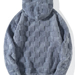 Checkerboard Teddy Hoodie & Straight Leg Pants
