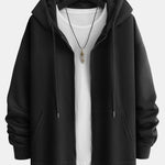 Basic Relax Fit Zip Hoodie