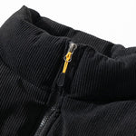 Funnel Neck Corduroy Puffer Coat