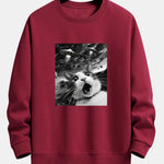 Universe UFO Cat Print Relax Fit Sweatshirt