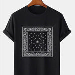 Paisley Bandana Pattern T-Shirt & Paisley Paneled Jersey Shorts