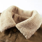Faux Suede Teddy Lined Utility Jacket