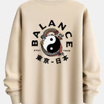 Dragon Slogan Back Print Relax Fit Sweatshirt