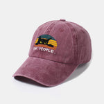 Black Cat Pattern Casual Decoration Washed Cotton Baseball Cap