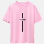 Stripe Dreamer Print Drop Shoulder Oversize T-Shirt