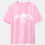 Los Angeles Tennis Print Drop Shoulder Oversize T-Shirt