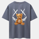 Smiley Bear Back Print Heavy Weight Oversize T-Shirt