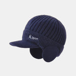 Warm Earflaps Knit Baseball Cap