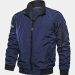 Quilted Lined Funnel Neck Bomber Jacket
