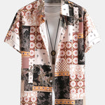 Paisley Baroque Scarf Print Button Up Shirt