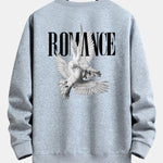 Romantic Doves Back Print Relax Fit Sweatshirt