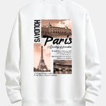 Paris Cityscape Print Relax Fit Sweatshirt