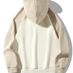 Paneled Corduroy Raglan Sleeves Hoodie
