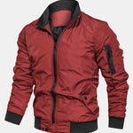Quilted Lined Funnel Neck Bomber Jacket