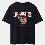 Los Angeles Basketball Back Print Heavy Weight Oversize T-Shirt