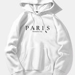 Paris Slogan Print Hoodie