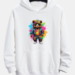 Ink Bear Print Relax Fit Hoodie