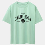 California Slogan Print Drop Shoulder Oversize T-Shirt