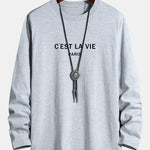 Long Sleeve Paris Print Cotton T-Shirt