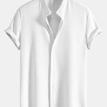 Muscle Fit Ribbed Stand Collar Shirt & Shorts