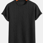 Short Sleeve Letter Jacquard T-Shirt & Shorts