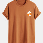 Regular Fit Boo Ghost Print Cotton T-Shirt