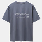 Slogan Back Print Drop Shoulder Oversize T-Shirt