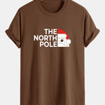 Regular Fit Santa Claus Slogan Print Cotton T-Shirt