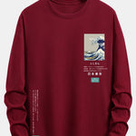 Long Sleeve Tokyo Ukiyo-e Print Cotton T-Shirt