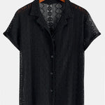 Geometry Textured Cuban Shirt & Shorts